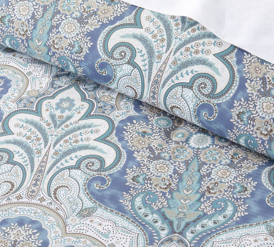 Jordana Paisley Percale Duvet Cover Pottery Barn UK